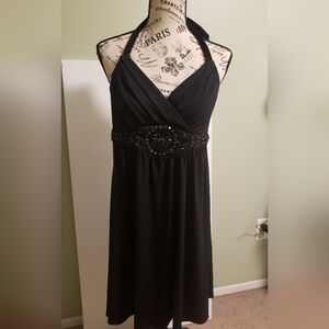 Trixxi Black Backless Halter Dress